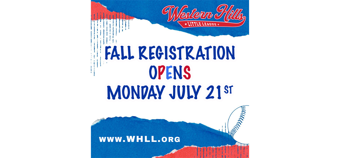 Fall Baseball Registration Opens July 21!